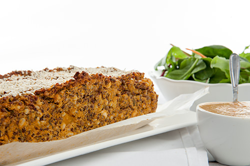 Vegetable Quinoa and Lentil Loaf