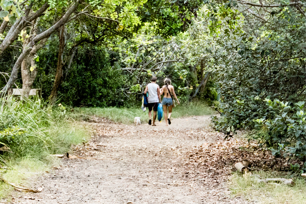 Holiday makers enjoying Fingal Head