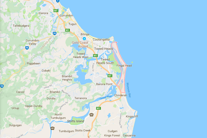 Map of Fingal Head New South Wales Map of Fingal Head New South Wales
