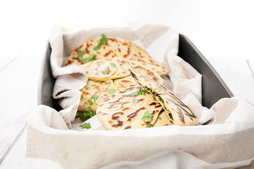 Stuffed Garlic Naan