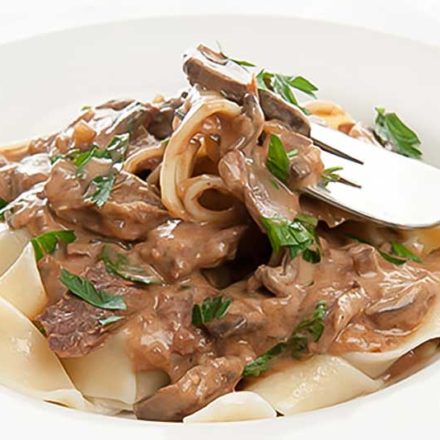 slow cooked beef stroganoff