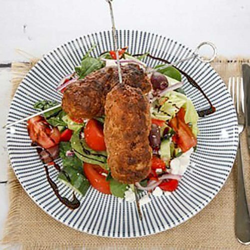 Lamb Souvlaki and Greek Salad - easy dinner recipe