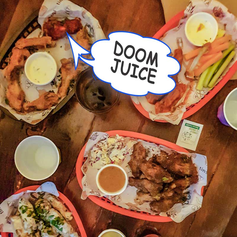 Wings and Tins Doom Juice